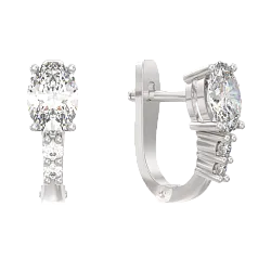 Серьги, Серебро 925, Фианит 1046542-01110