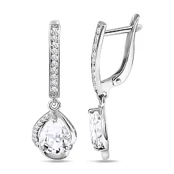 Серьги, Серебро 925, Хрусталь горный 653402