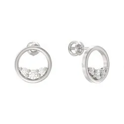 Серьги пусеты-гвоздики, Серебро 925, Фианит 1046752-01210