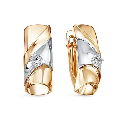 Серьги, Золото 585, Фианит 1200583