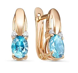 Серьги, Золото 585, Топаз 2401408 1 6 1