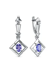 Серьги, Золото 585, Танзанит 94010753-2б