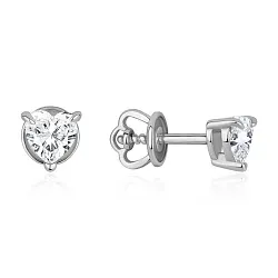 Серьги пусеты-гвоздики, Серебро 925, Фианит 2340205887