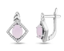 Серьги, Серебро 925, Кварц 655460