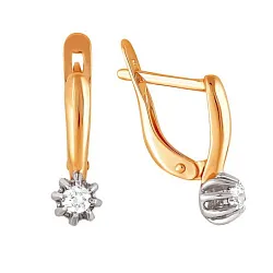 Серьги, Золото 585, Фианит 2227307 1 1 1
