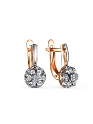 Серьги, Золото 585, Фианит 2060403
