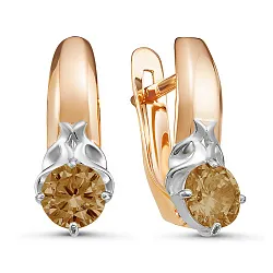 Серьги, Золото 585, Топаз 324545
