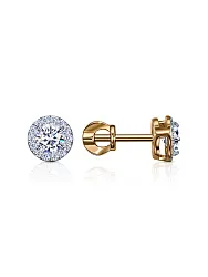 Серьги пусеты-гвоздики, Золото 585 С132-3713