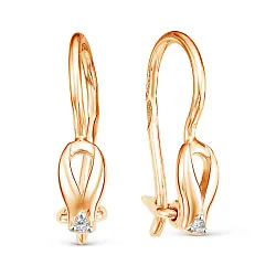 Детские серьги,  Золото 585 02-3156