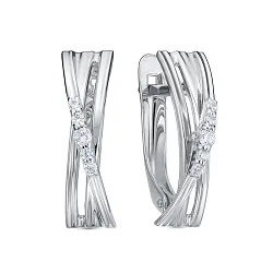 Серьги, Золото 585, Фианит б1204716