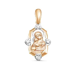 Иконка нательная,  Золото 585, Фианит 032240
