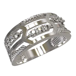 Кольцо Серебро 925, Фианит 1033451-01110