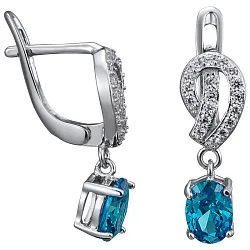 Серьги, Серебро 925, Фианит LLE 241-22