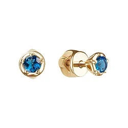 Серьги пусеты-гвоздики, Золото 585 С120-116ТЛ