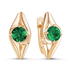 Серьги, Золото 585, Кварц 324204