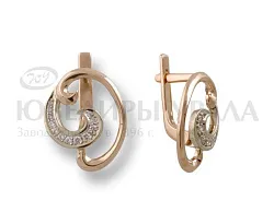 Серьги, Золото 585, Фианит 1102735A70