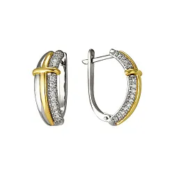Серьги, Золото 585, Бриллиант 64010055б