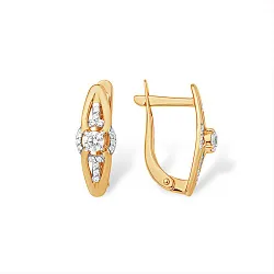 Серьги, Золото 585, Фианит С1328868