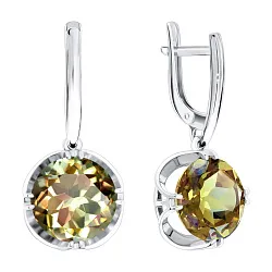 Серьги, Серебро 925, Султанит 2340611708