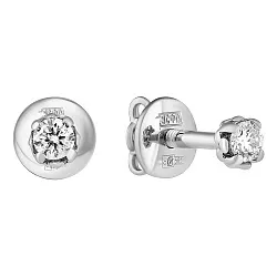 Серьги пусеты-гвоздики, Золото 585, Бриллиант 83-42E61577-F0DD