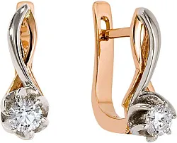 Серьги, Золото 585, Бриллиант 149811ю