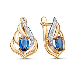 Серьги, Золото 585, Топаз 2456508 1 6 1