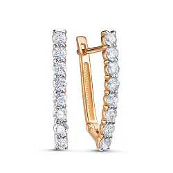 Серьги, Золото 585, Фианит 1203333