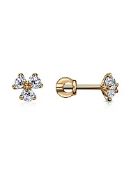 Серьги пусеты-гвоздики, Золото 585 С130-3275