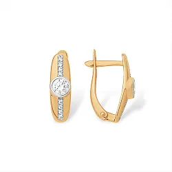Серьги, Золото 585, Фианит С1328987