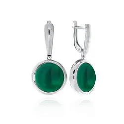 Серьги, Серебро 925, Агат 2340390396-60