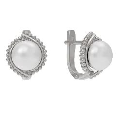 Серьги, Серебро 925, Жемчуг 1041862-01250