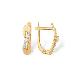 Серьги, Золото 585, Фианит С1327626