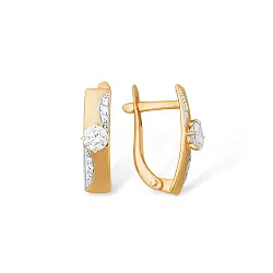 Серьги, Золото 585, Фианит С1327869
