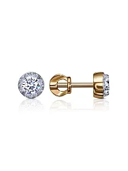 Серьги пусеты-гвоздики, Золото 585 С132-3612