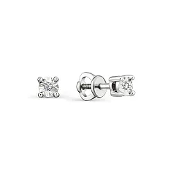Серьги пусеты-гвоздики, Золото 585, Бриллиант С0360-220