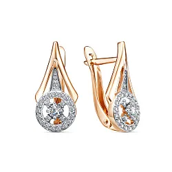 Серьги, Золото 585, Фианит 2608007 1 1 1