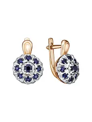 Серьги, Золото 585, Сапфир 94010240 Серьги, Золото 585, Сапфир 94010240
