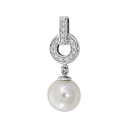 Подвеска фантазийная,  Золото 585, Жемчуг 320121ю Подвеска фантазийная,  Золото 585, Жемчуг 320121ю