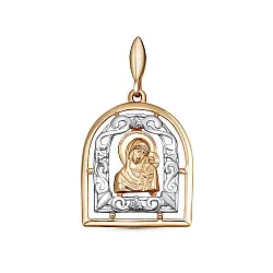 Иконка нательная,  Золото 585, Фианит 3461407 1 1 1КЗ Иконка нательная,  Золото 585, Фианит 3461407 1 1 1КЗ