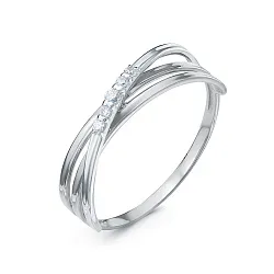 Кольцо Золото 585, Фианит б1104716 Кольцо Золото 585, Фианит б1104716